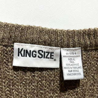 90's KINGSIZE ブラウン メランジ ニット ベスト