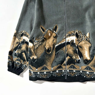 90's MAZMANIA 馬 アニマル フリース ジャケット