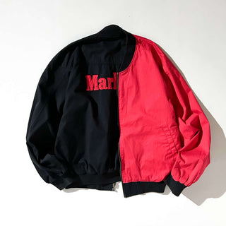 90's Marlboro ブラック×レッド リバーシブル ブルゾン ジャケット