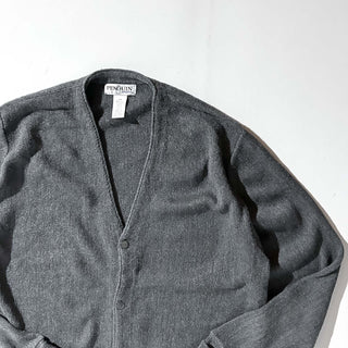 90's PENGUIN SPORT グレー ニット カーディガン