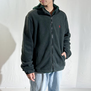 90's～ OLD RALPH LAUREN ブラック ドローコード フリース ジャケット
