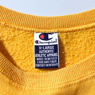 90's champion "golden hurricane" イエロー 刺繍 スウェット シャツ