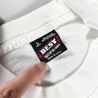 90's "made in USA" FRUIT OF THE LOOM "focus on the crowd" モーションブラー 両面プリント Tシャツ