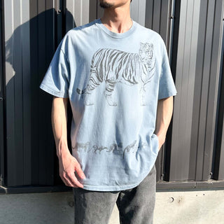 90's "made in USA" Hanes "San Diego" タイガー 巻きプリント Tシャツ