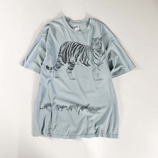 90's "made in USA" Hanes "San Diego" タイガー 巻きプリント Tシャツ
