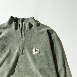 90's "made in USA" JOHN DEERE パイル ハーフジップ スウェットシャツ