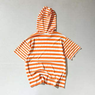00's FRENCH NAVY ボーダー フーデッド Tシャツ