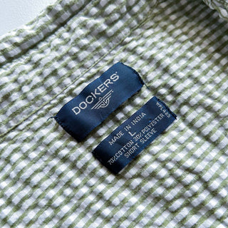 00's DOCKERS チェック シアサッカー ボタンダウン S/Sシャツ