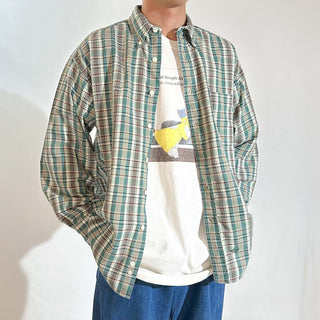 90's DOCKERS チェック ボタンダウン L/Sシャツ