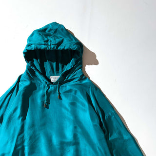 90's VENEZIA ドロップショルダー ダブルフェイス シルク パーカ