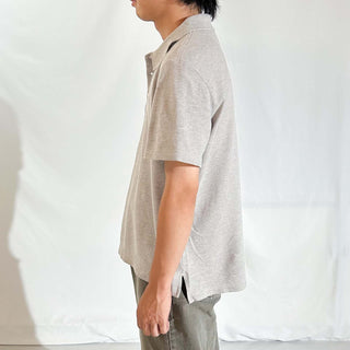 00's LACOSTE メランジ ワンポイント S/Sポロシャツ