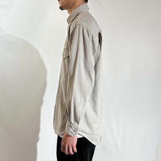 90's OLD GAP グレージュ スナップボタン L/Sシャツ