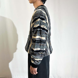 90's～00's "made in Canada" PRONTO・UOMO マルチカラー 3D ニット セーター