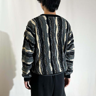 90's～00's "made in Canada" PRONTO・UOMO マルチカラー 3D ニット セーター
