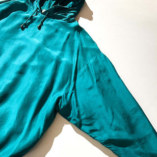 90's VENEZIA ドロップショルダー ダブルフェイス シルク パーカ