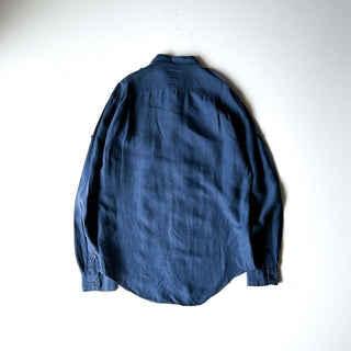 90's～ OLD RALPH LAUREN リネン×シルク エポレット L/Sシャツ