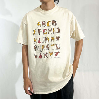 90's "made in USA" JERZEES "horse×Alphabet" アニマル アート Tシャツ