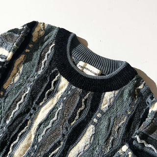 90's～00's "made in Canada" PRONTO・UOMO マルチカラー 3D ニット セーター