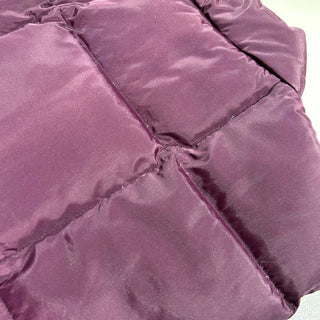 90's LANDS' END バーガンディ キルティング ダウン ベスト