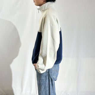 90's "made in USA" Russell 2トーン ハーフジップ スウェット シャツ