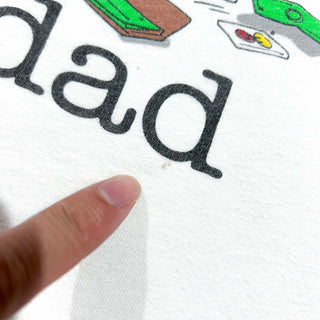 90's "made in USA" Hanes "mr.dad" Jim Benton アート プリント Tシャツ