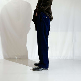 80's Jack Nicklaus GoldenBear ネイビー ２タック コーデュロイ パンツ