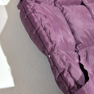 90's LANDS' END バーガンディ キルティング ダウン ベスト