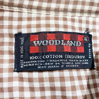 70's～80's WOODLAND ベージュ コーデュロイ L/Sシャツ