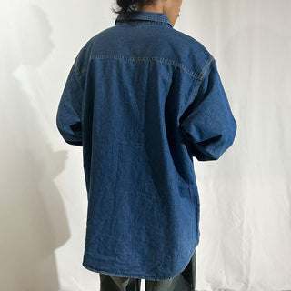 90's Marithé François Girbaud スリットポケット デニム デザイン L/Sシャツ