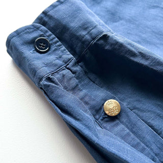 90's～ OLD RALPH LAUREN リネン×シルク エポレット L/Sシャツ