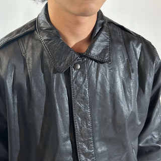 90's～00's WEAR ME OUT キルティング レザー ブルゾン ジャケット