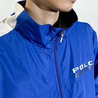 90's polo sport ドローコード ダブルジップ シェルジャケット