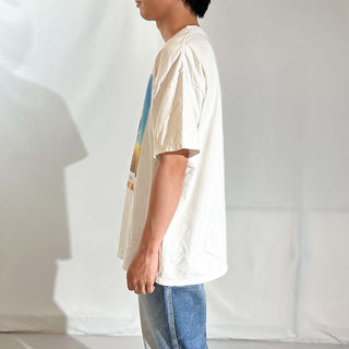 90's～00's JERZEES "HEADS UP!" ボロ ダチョウ アニマル プリント Tシャツ