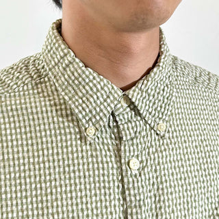 00's DOCKERS チェック シアサッカー ボタンダウン S/Sシャツ