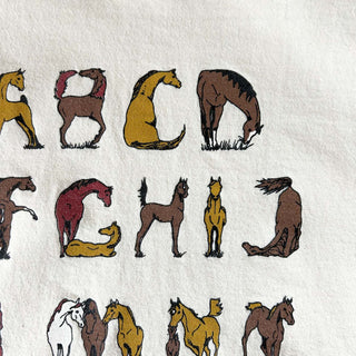 90's "made in USA" JERZEES "horse×Alphabet" アニマル アート Tシャツ