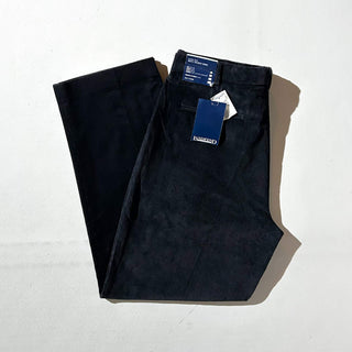 90's～ "deadstock" LANDS' END ２タック コーデュロイ パンツ (BLACK 33×30)