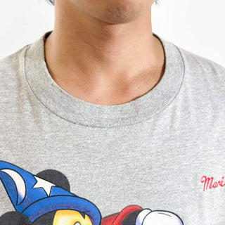 90's "made in USA" Disney designs "fantasia" ミッキー キャラクター プリント Tシャツ