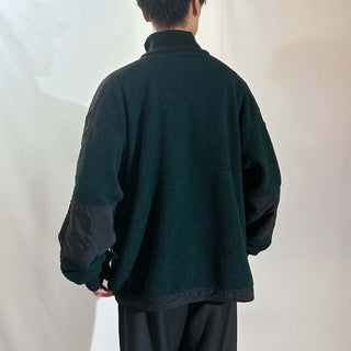 90's GREG NORMAN デナリタイプ ナイロン切替 ハーフジップ フリース ジャケット