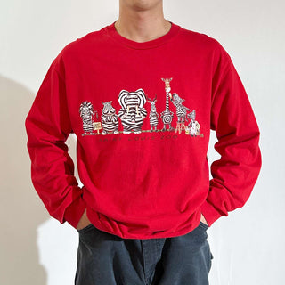 00's AAA "SAINT LOUIS ZOO" アニマル プリント カットソー