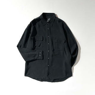 90's～00's j.ferrar ヘビーシルク デザイン レギュラーカラー L/Sシャツ