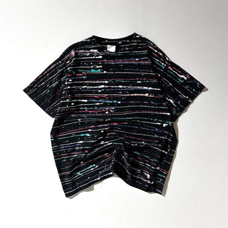90's ペンキ ボーダー Tシャツ