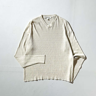 90's～00's PRONTO UOMO シルク×コットン Vネック ニット セーター ニットソー