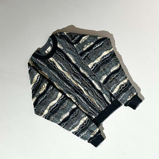 90's～00's "made in Canada" PRONTO・UOMO マルチカラー 3D ニット セーター