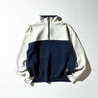 90's "made in USA" Russell 2トーン ハーフジップ スウェット シャツ