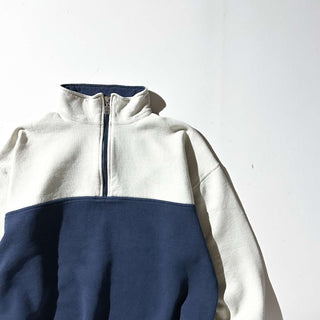 90's "made in USA" Russell 2トーン ハーフジップ スウェット シャツ