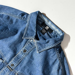 90's Marithé François Girbaud スリットポケット デニム デザイン L/Sシャツ