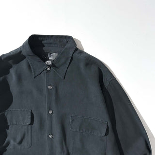 90's～00's j.ferrar ヘビーシルク デザイン レギュラーカラー L/Sシャツ