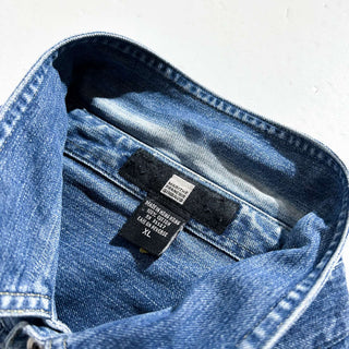 90's Marithé François Girbaud スリットポケット デニム デザイン L/Sシャツ