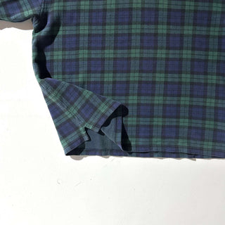 90's TOMMY HILFIGER 短丈 ブラックウォッチ S/Sポロシャツ