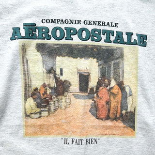 90's "made in USA" AEROPOSTALE "IL FAIT BIEN" 企業 プリント Tシャツ